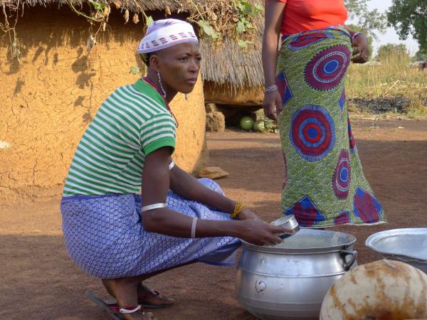 Making Wagashi, a fresh curd cheese, a major source of income for Fula families in northern Benin © G. Duteurtre, CIRAD